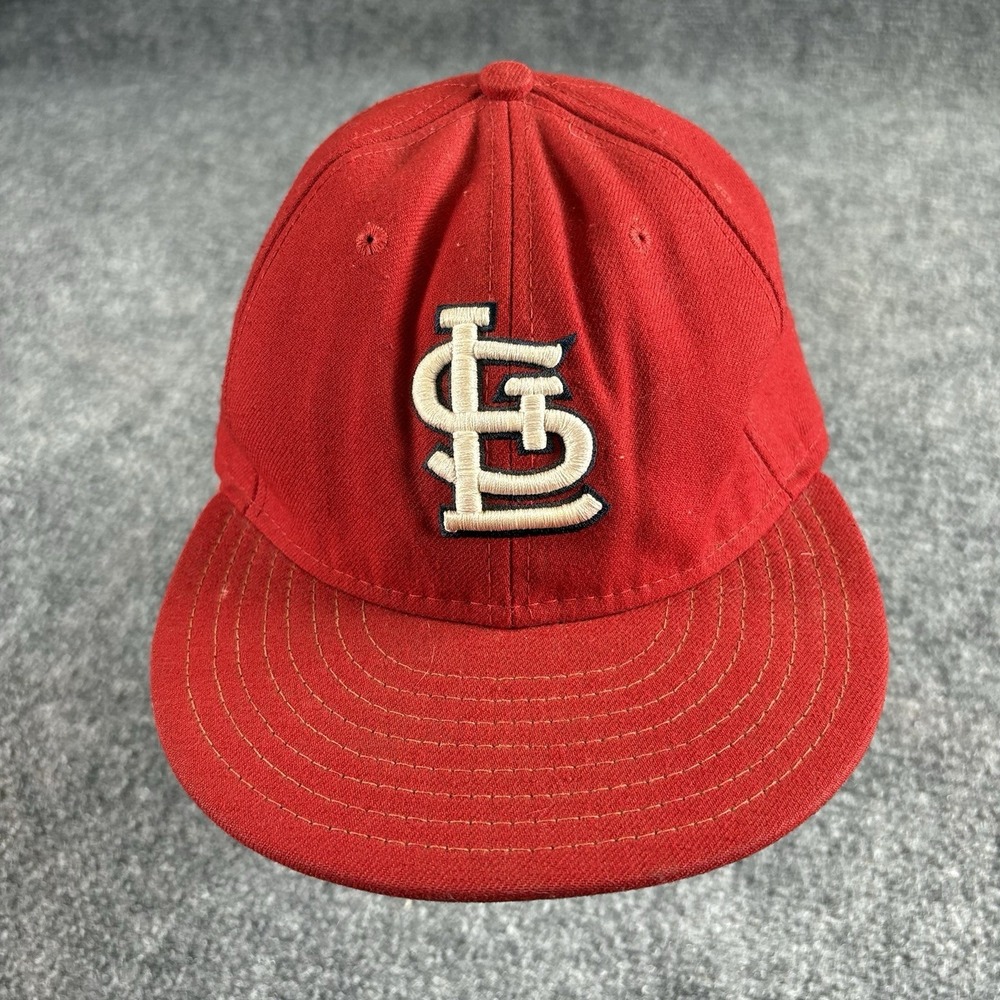 VTG Y2K St. Louis Cardinals New Era‎ 59FIFTY On-Field Fitted Hat 7 1/8 Red MLB